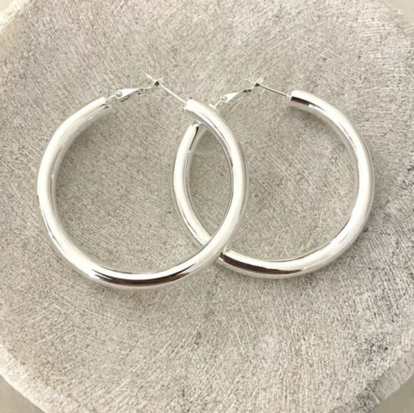 Silver Hoop Earrings